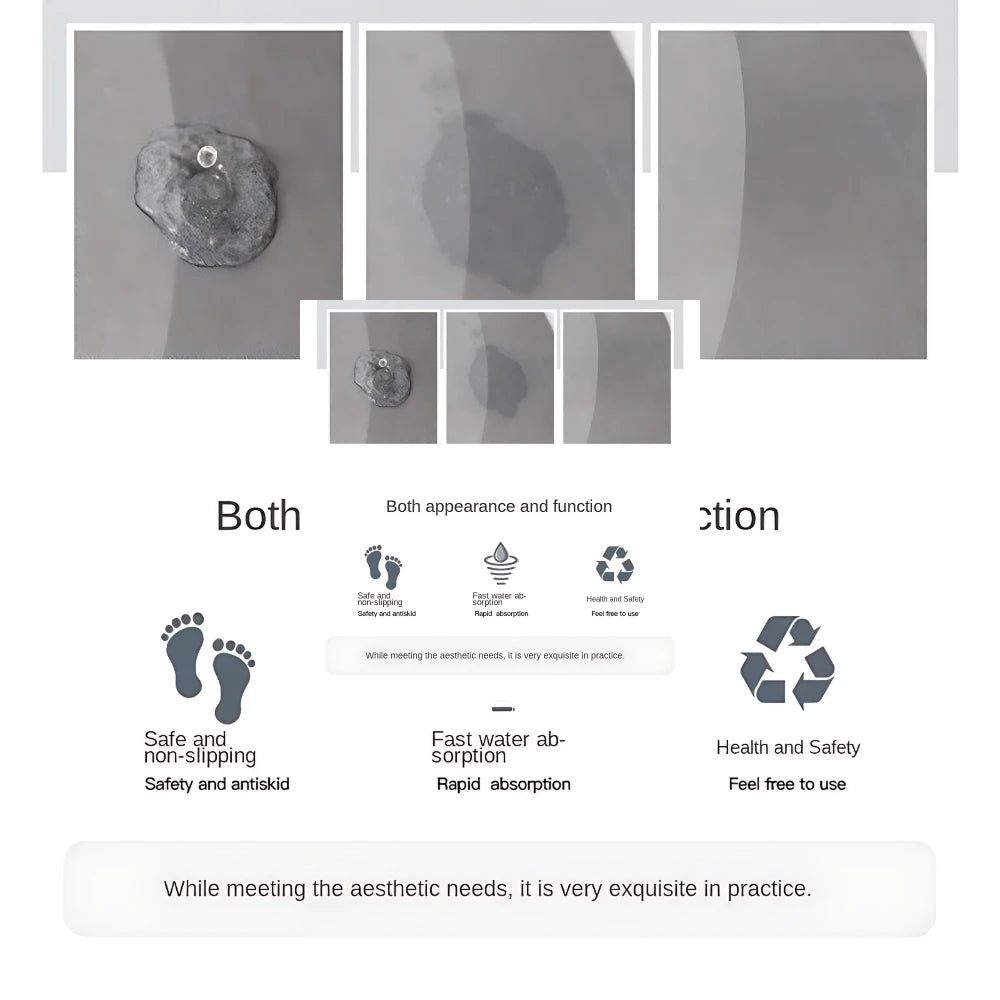 Multifunctional Rectangular Carpet For Bathroom Quick Absorption, Non-slip