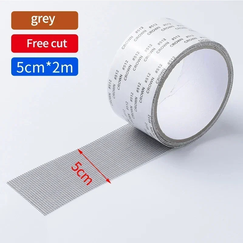 Waterproof Window Screen Repair Tape Door Window Fix Self-adhesive Net Patch Anti-Insect Mosquito Mesh Broken Holes Repair stick